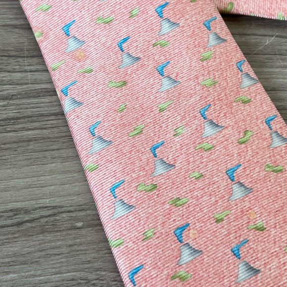 BVLGARI TIE Pink Peach 100% Silk - Picture 8 of 9